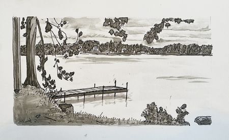 Dock Looking At Canada