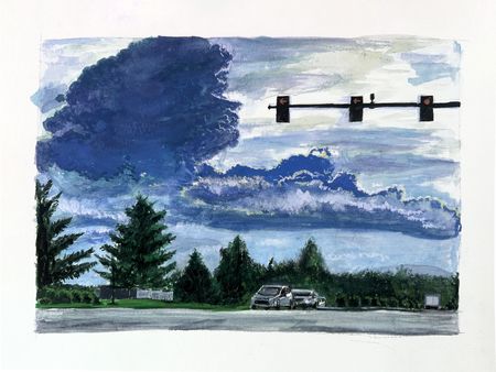Clouds And Stop Lights