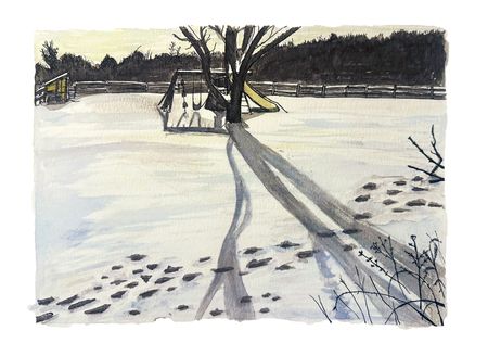 Morning Winter Playground