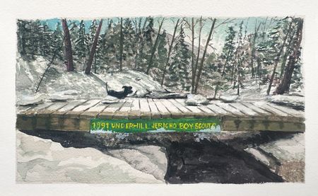 Dog And Boy Scout Bridge