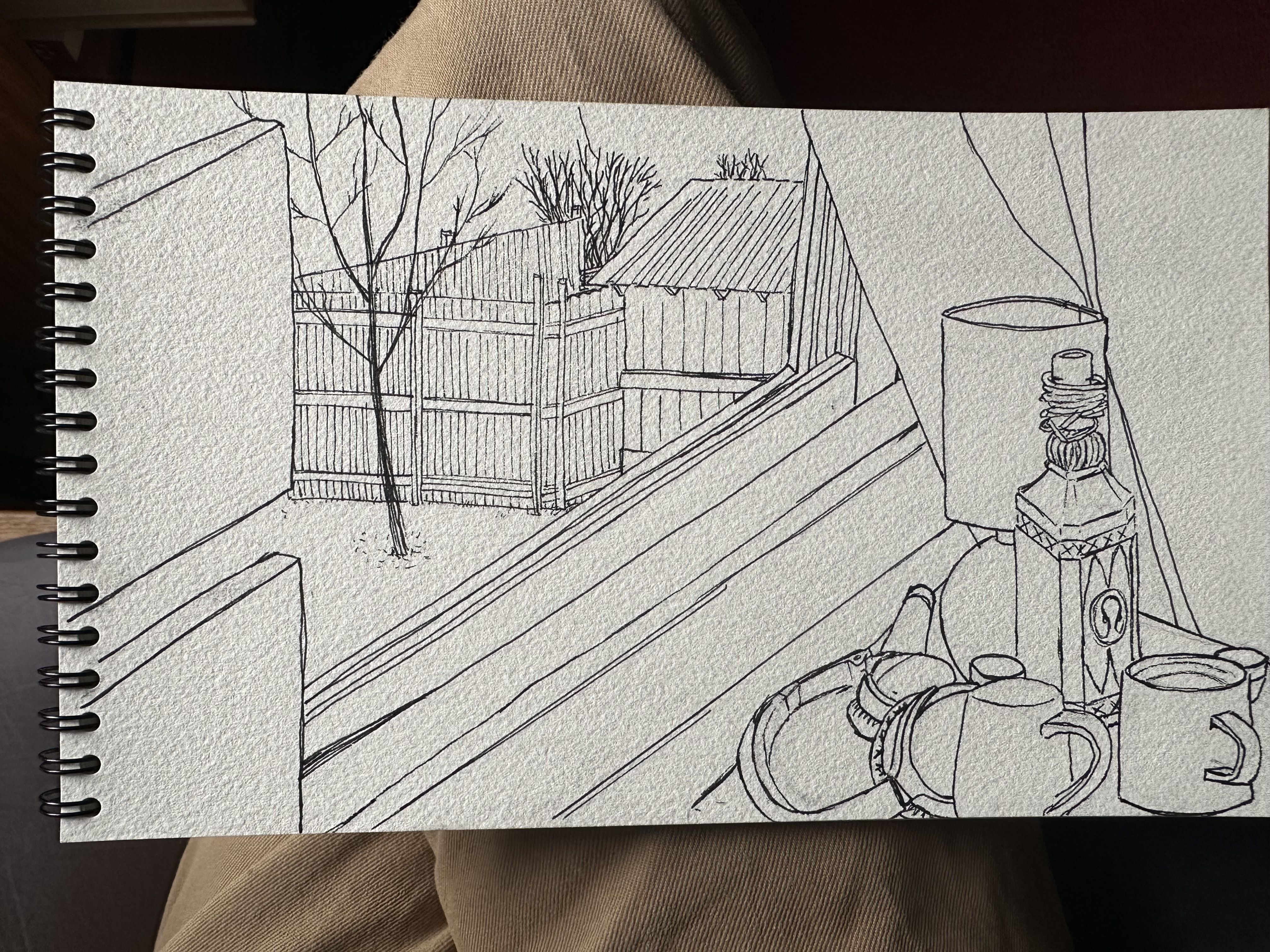 Gouache painting of a mobile station sign in front of city market, a grocery store co-op in Burlington, Vermont during golden hour