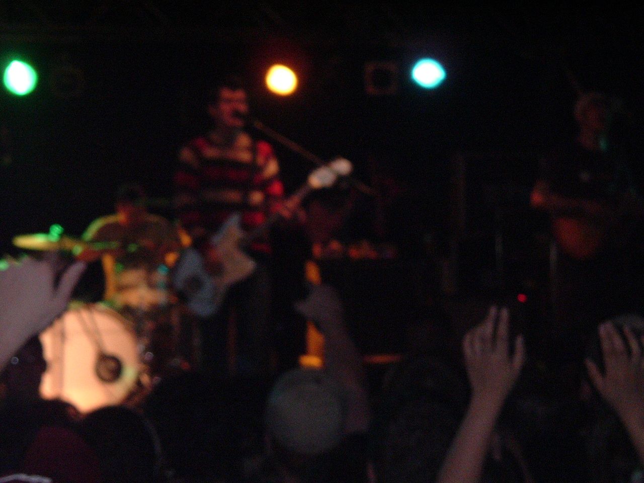 Brand New live, crowd silhouettes in the foreground