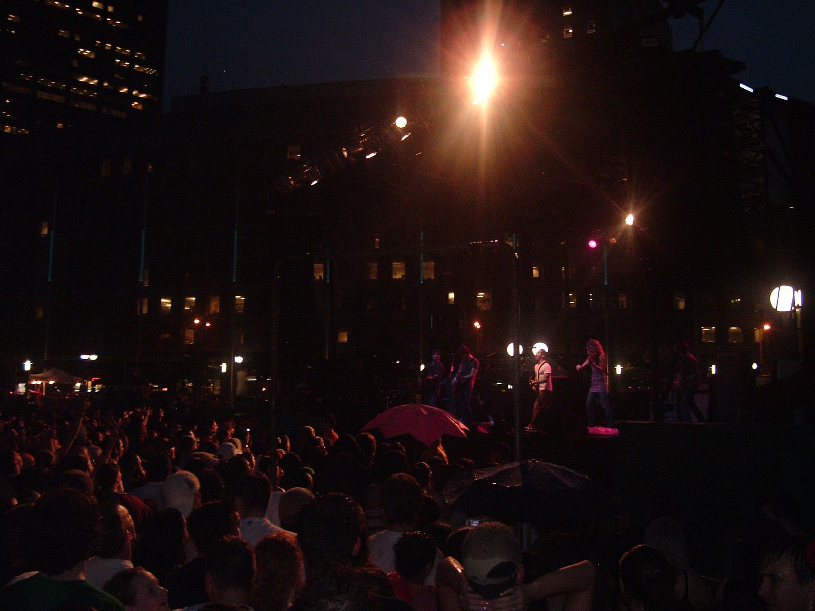 Dashboard Confessional on stage at City Hall Plaza