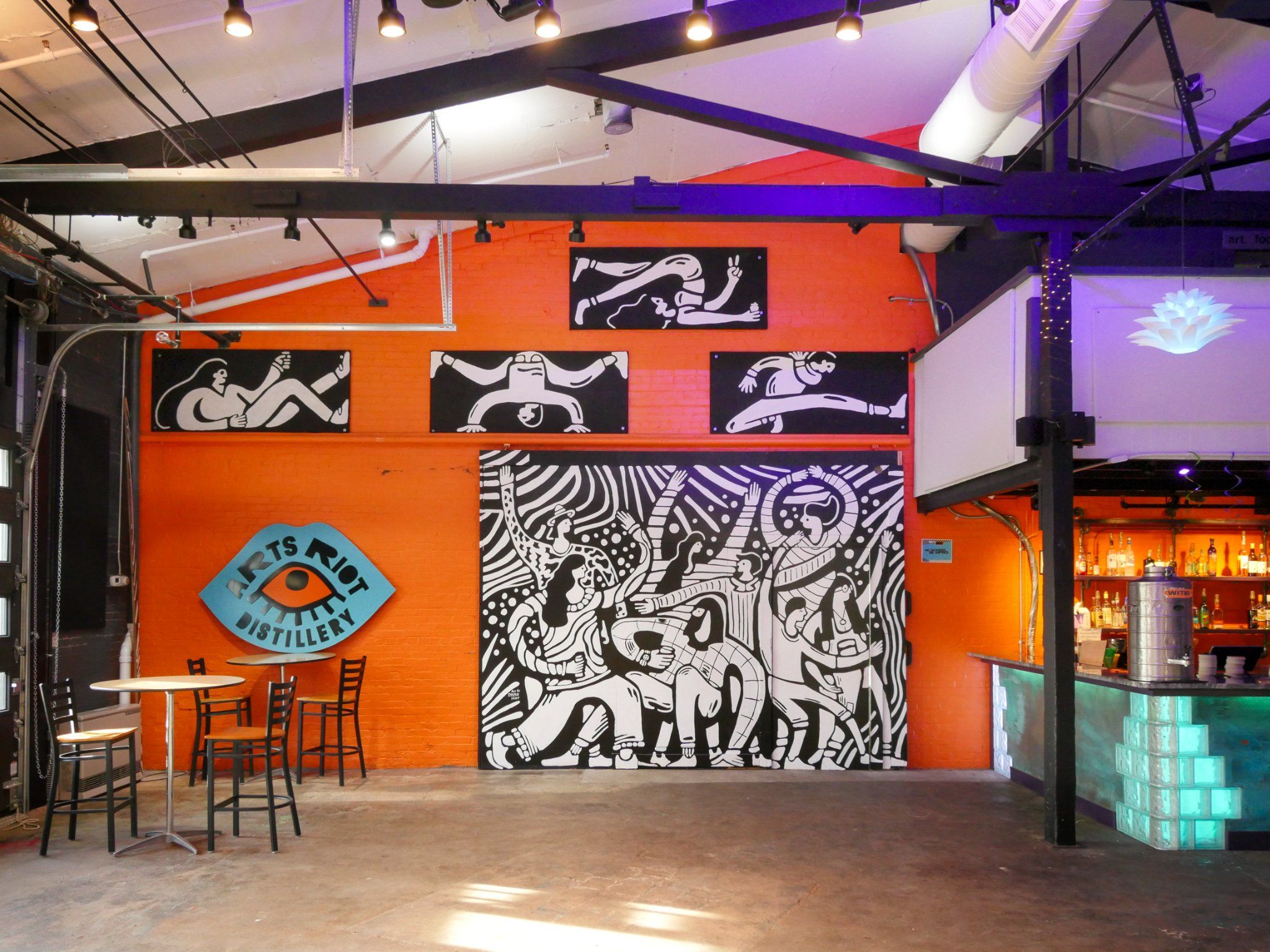 Interior colorful muralsa