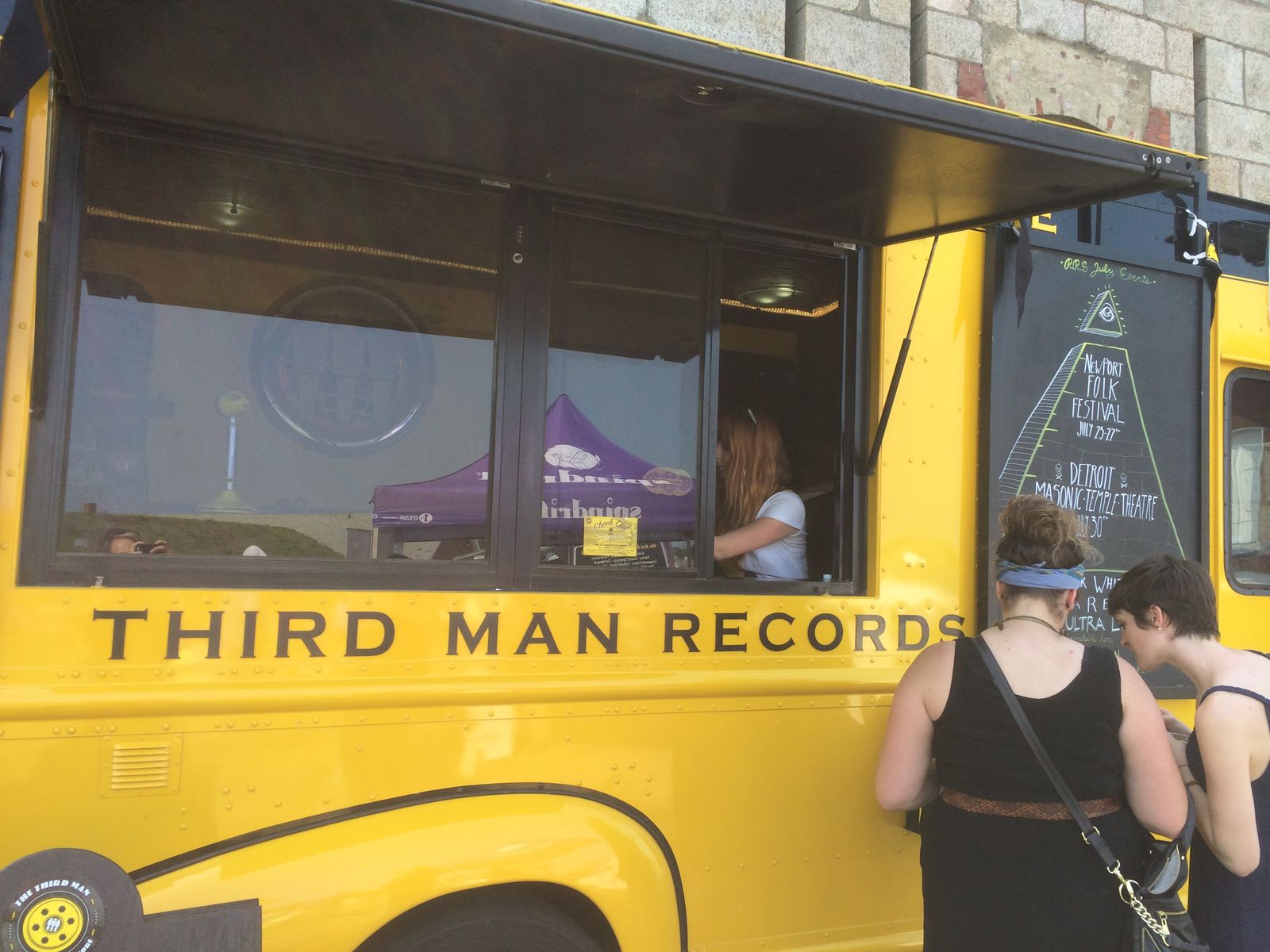 Third Man Records mobile recording booth at Newport Folk