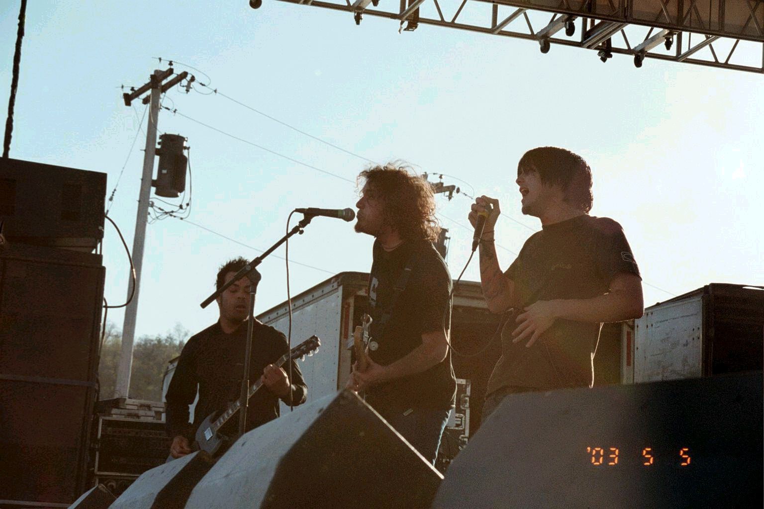 Finch on stage at Parkfest