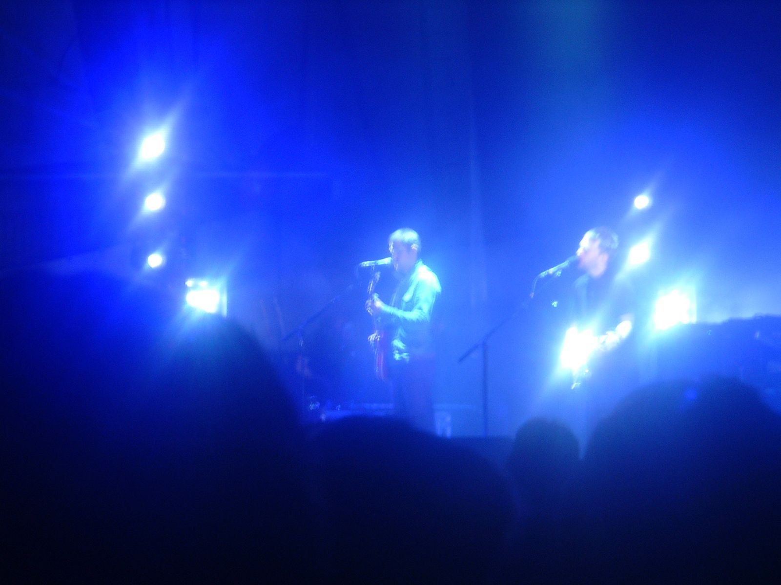 Radiohead on stage during the Hail to the Thief tour